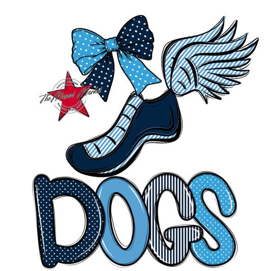 Dogs Track Spirit Design-Navy & Carolina Blue