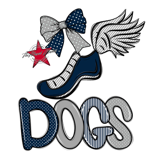 Dogs Track Spirit Design-Navy & Grey