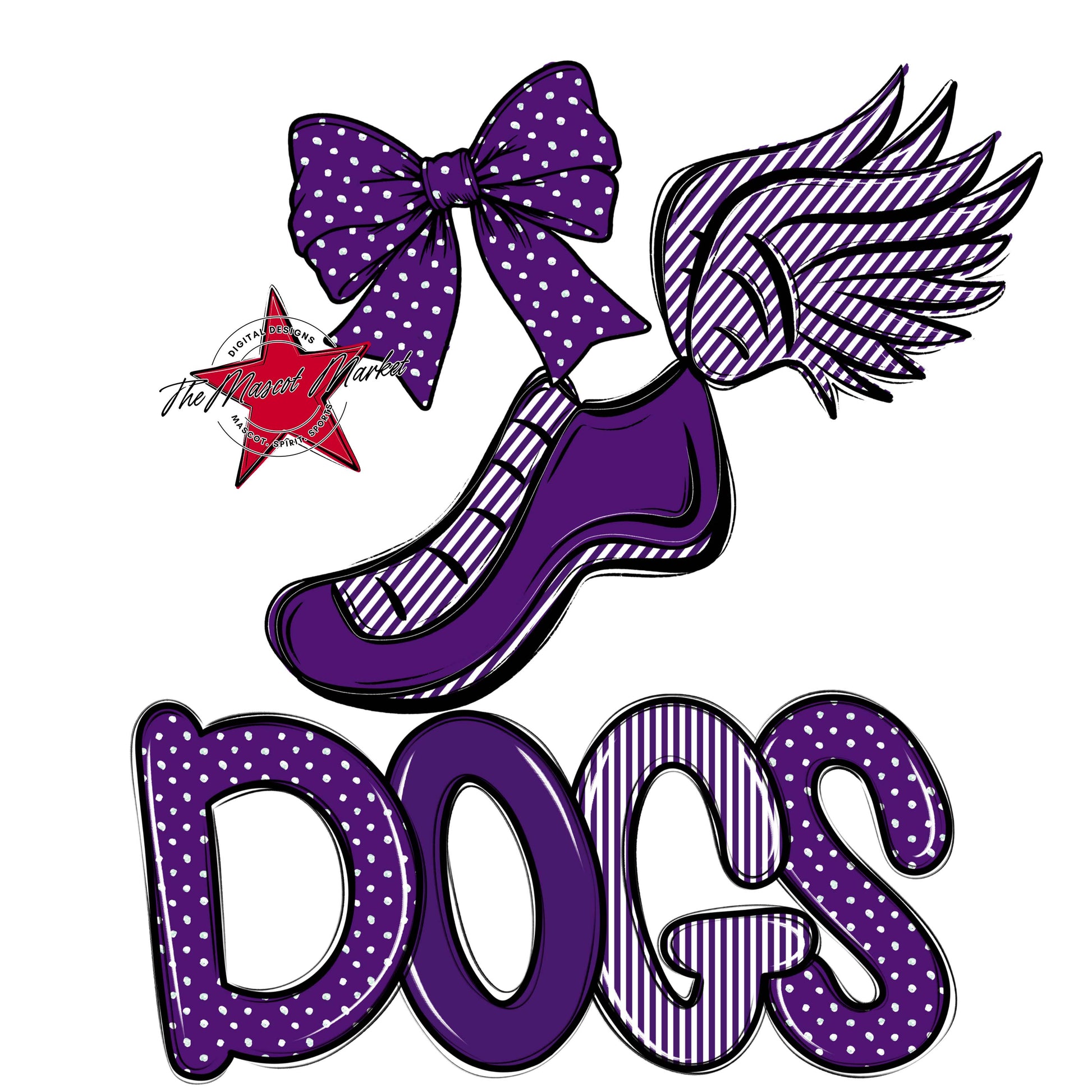 Dogs Track Spirit Design-Purple