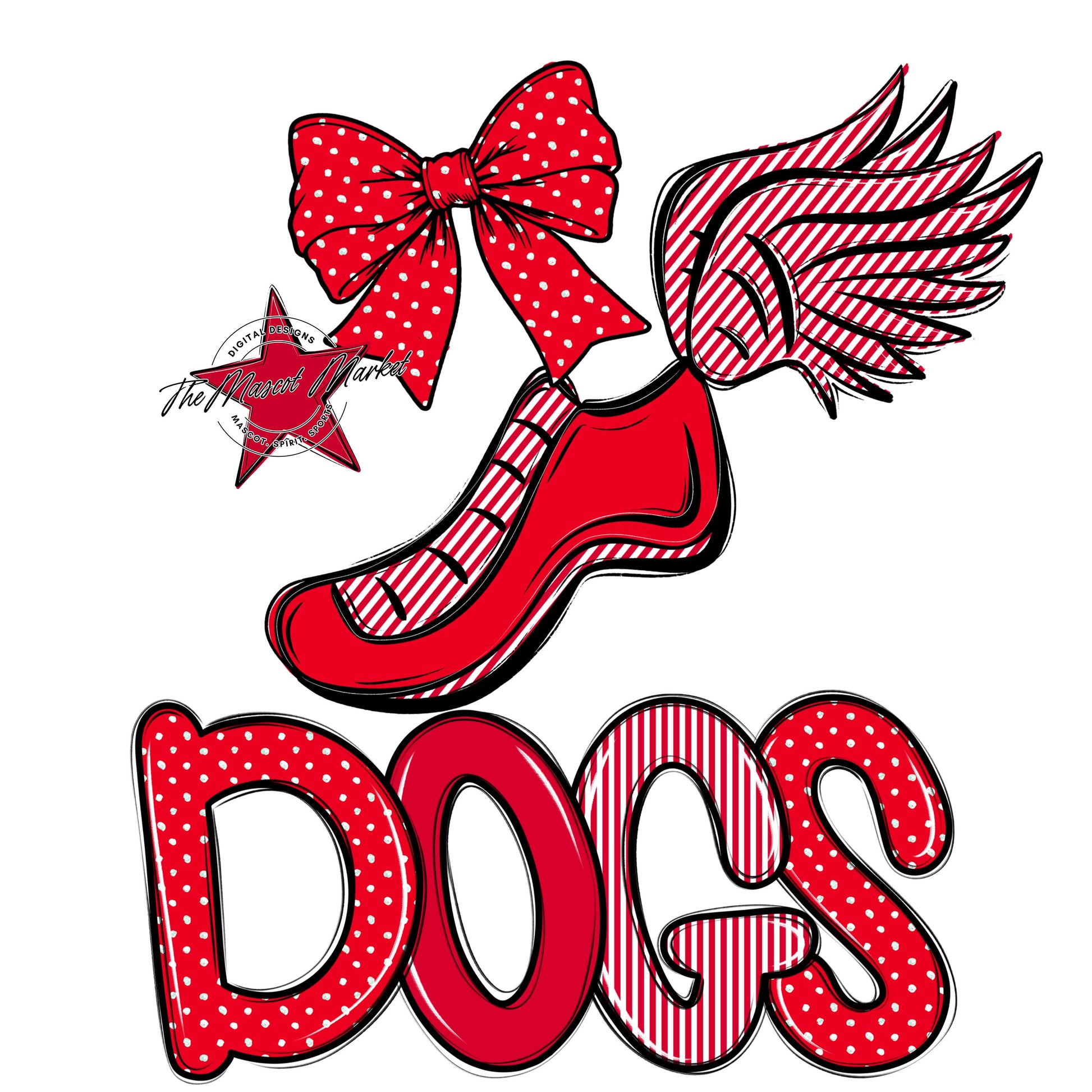 Dogs Track Spirit Design-Red