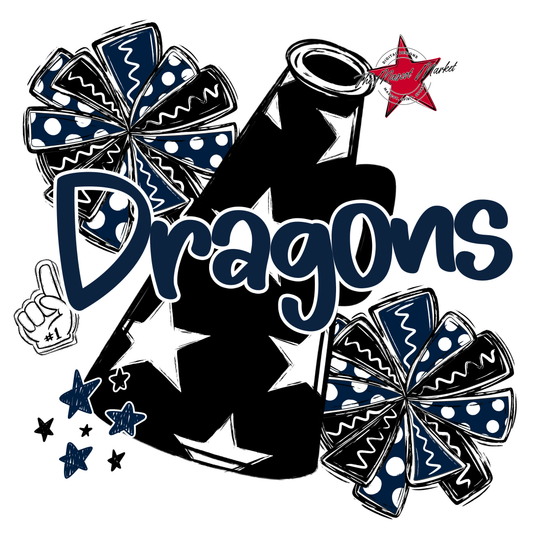 Dragons Alpha Megaphone Design-Navy