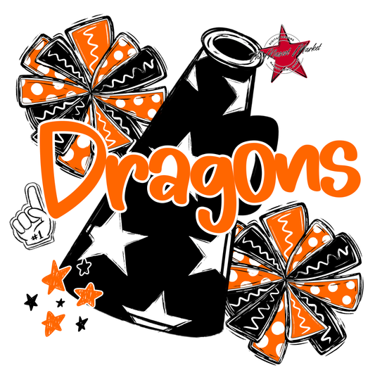 Dragons Alpha Megaphone Design-Orange