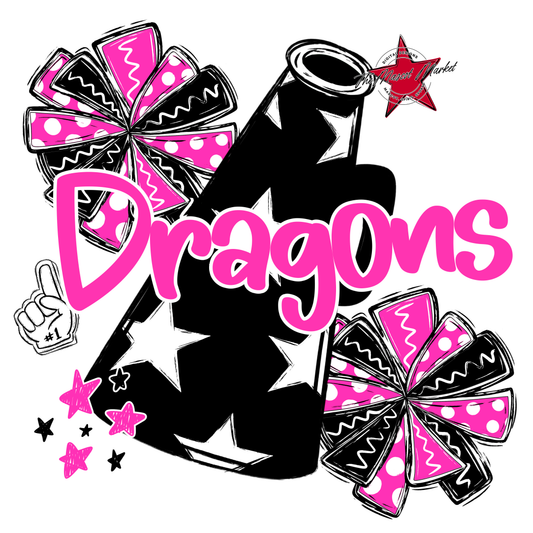 Dragons Alpha Megaphone Design-Pink