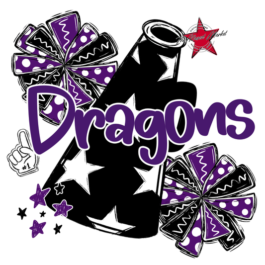 Dragons Alpha Megaphone Design-Purple