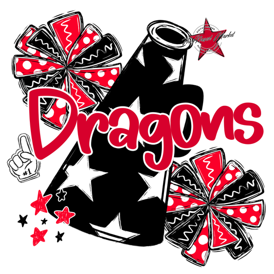 Dragons Alpha Megaphone Design-Red