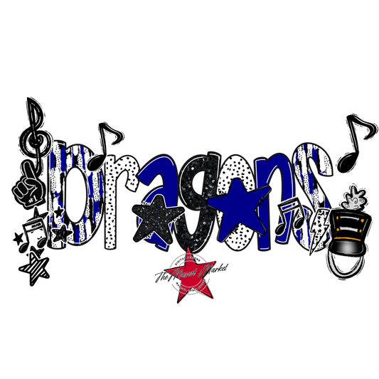 Dragons Band Scrape-Blue