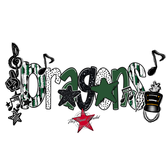 Dragons Band Scrape-Green