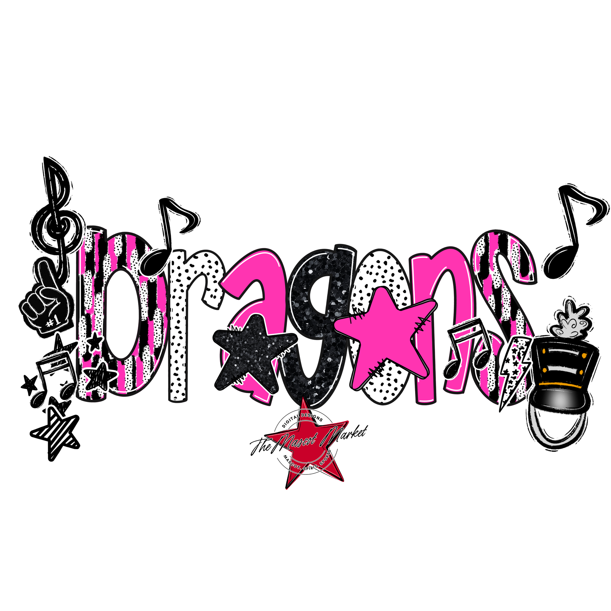 Dragons Band Scrape-Pink