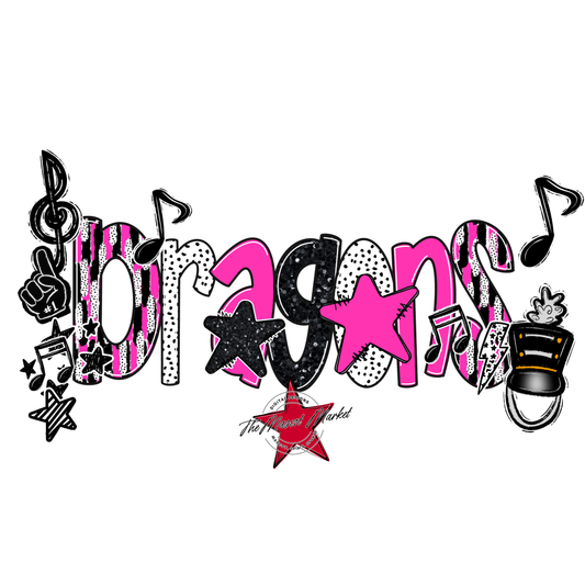 Dragons Band Scrape-Pink