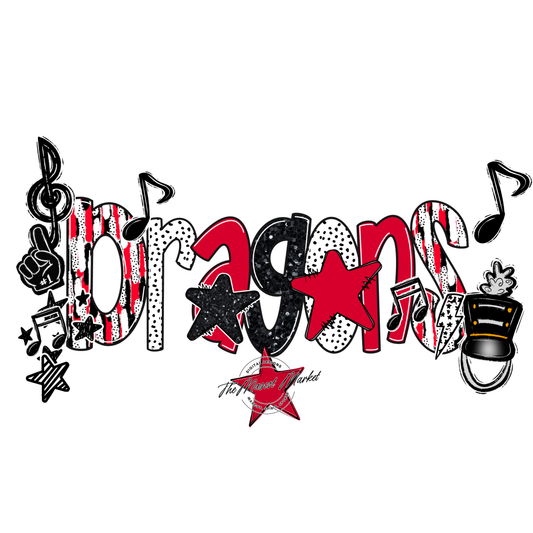 Dragons Band Scrape-Red