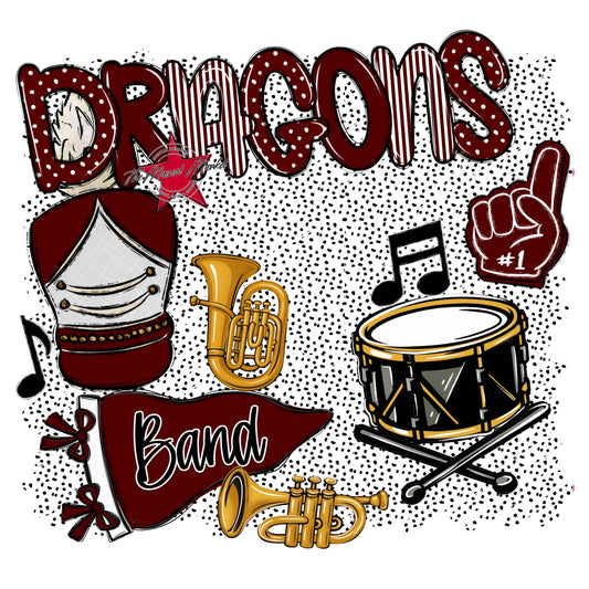 Dragons Band Spirit-Maroon