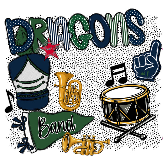 Dragons Band Spirit-Navy & Green