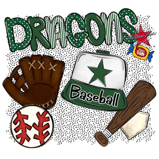 Dragons Baseball Spirit-Green