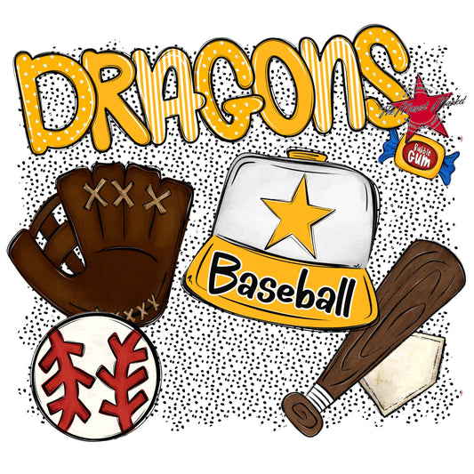 Dragons Baseball Spirit-Yellow