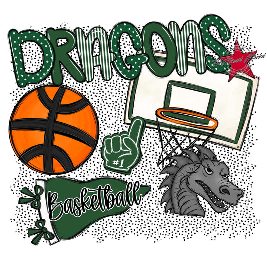 Dragons Basketball Spirit-Green