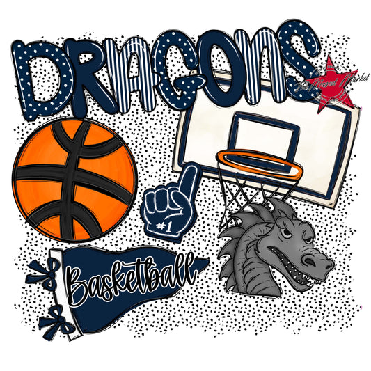 Dragons Basketball Spirit-Navy