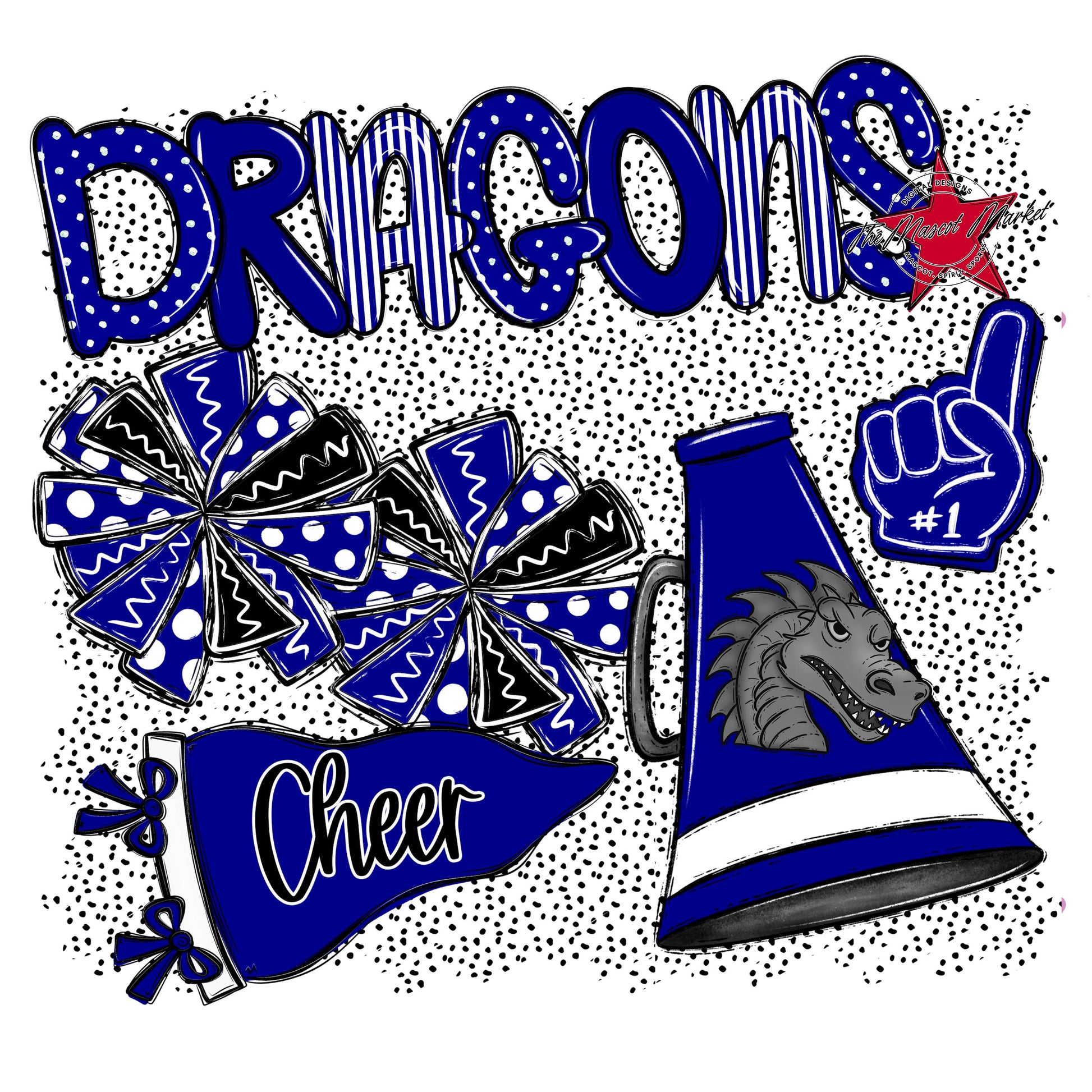 Dragons Cheer Spirit-Blue