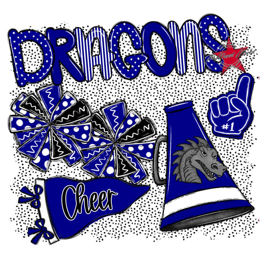 Dragons Cheer Spirit-Blue