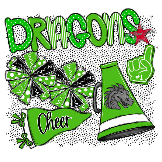 Dragons Cheer Spirit-Bright Green