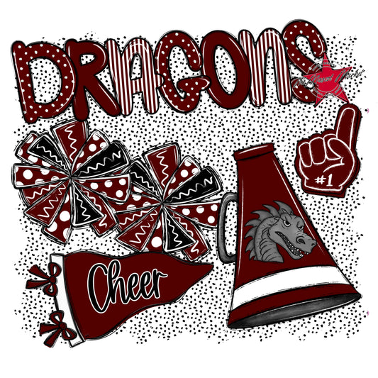 Dragons Cheer Spirit-Maroon