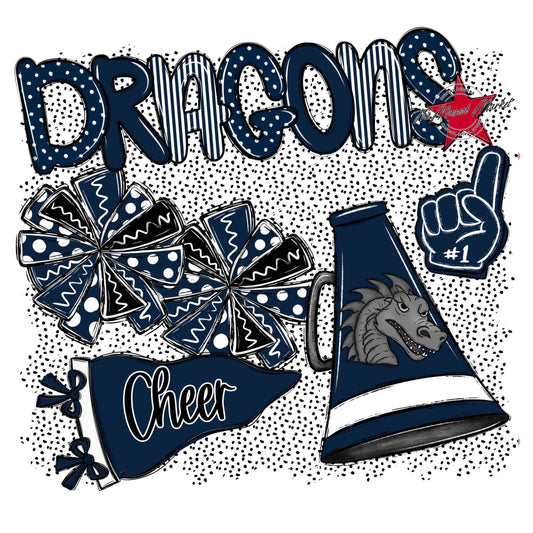 Dragons Cheer Spirit-Navy
