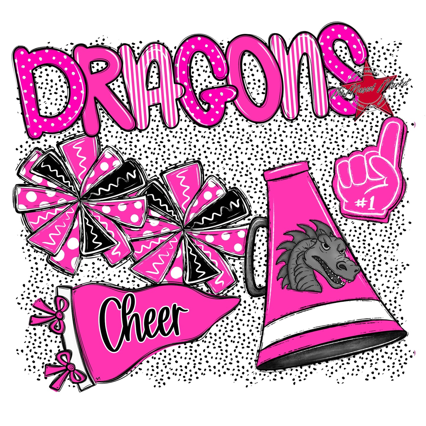 Dragons Cheer Spirit-Pink