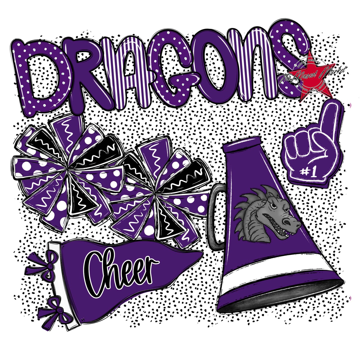 Dragons Cheer Spirit-Purple