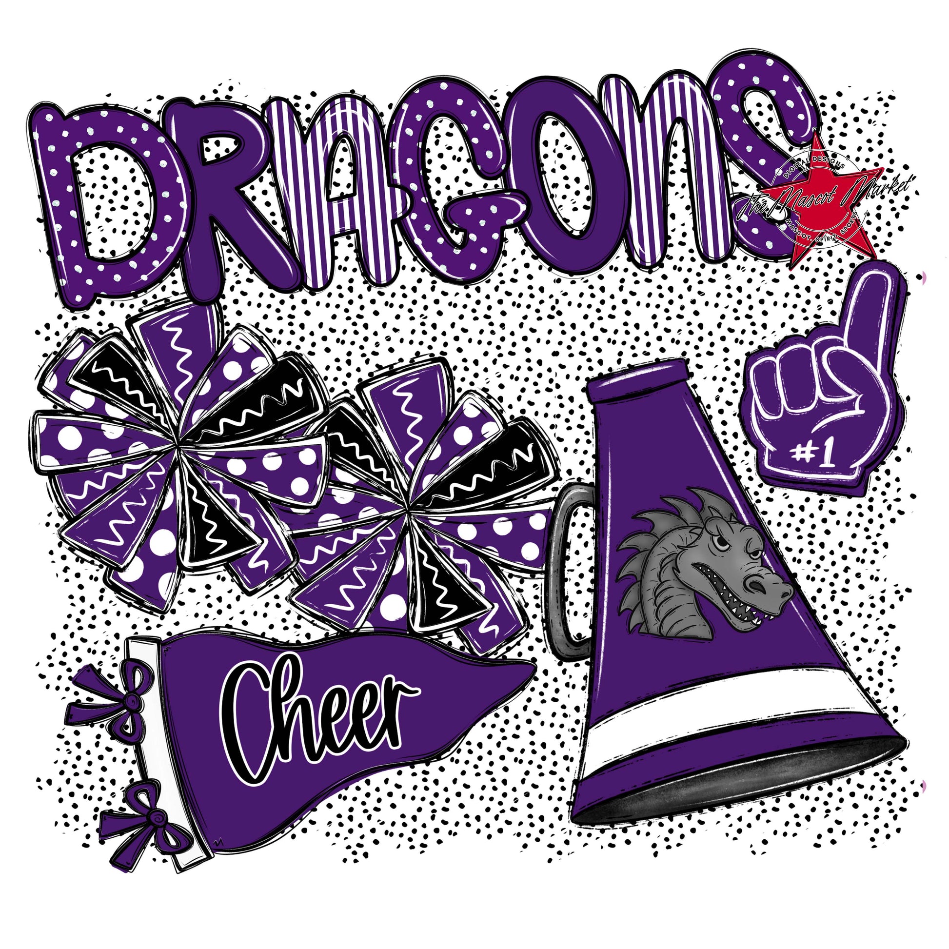 Dragons Cheer Spirit-Purple