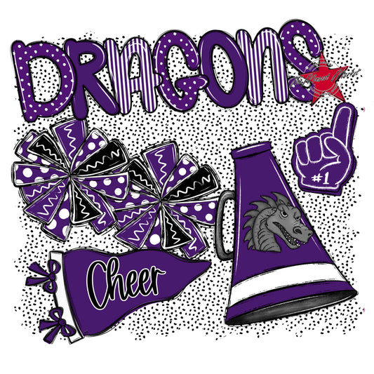 Dragons Cheer Spirit-Purple