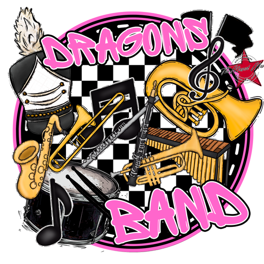 Dragons Circle Band Design-Baby Pink