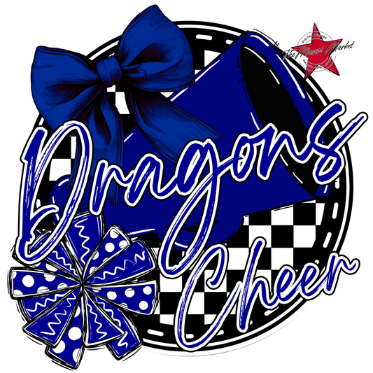Dragons Circle Cheer Design-Blue