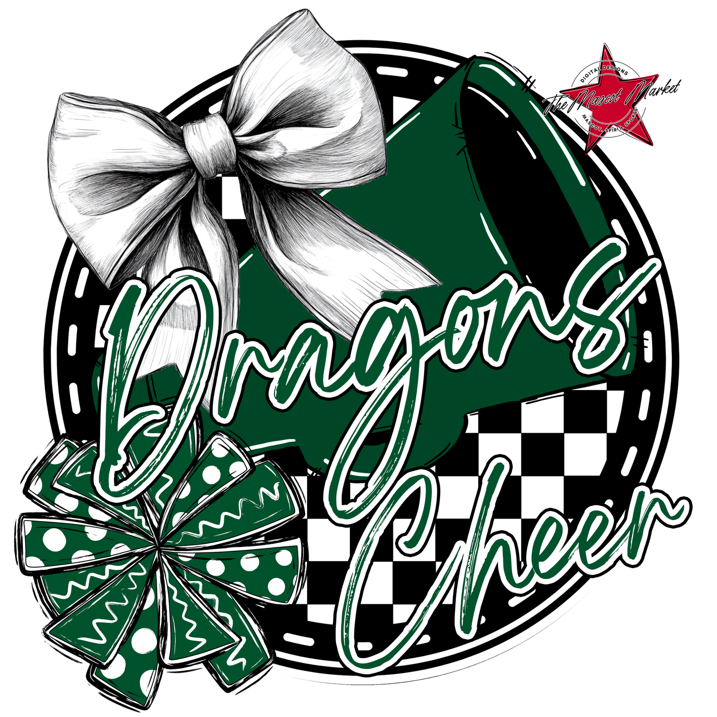 Dragons Circle Cheer Design-Green