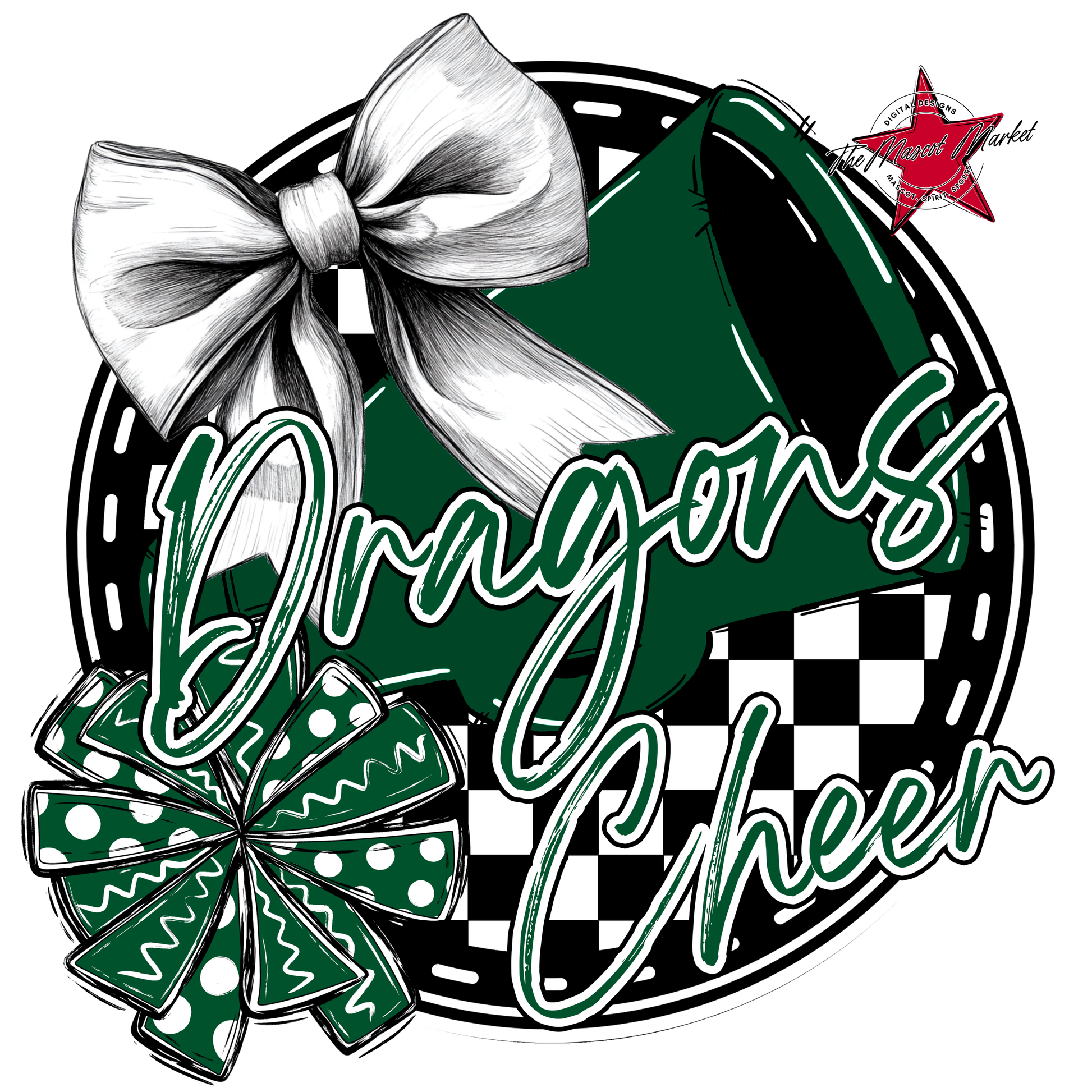 Dragons Circle Cheer Design-Green