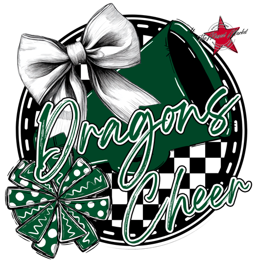 Dragons Circle Cheer Design-Green