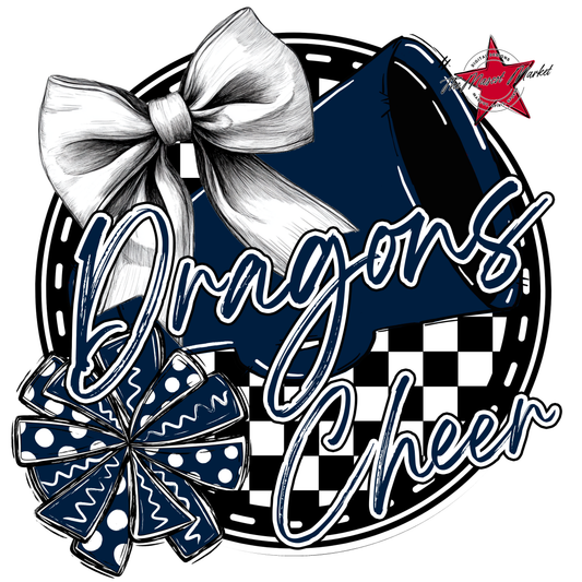 Dragons Circle Cheer Design-Navy