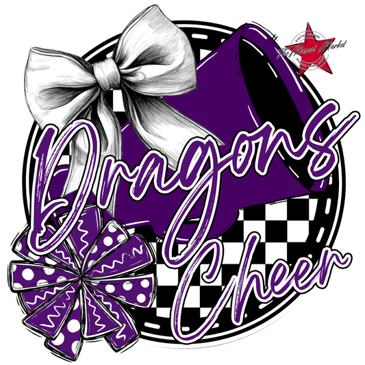 Dragons Circle Cheer Design-Purple