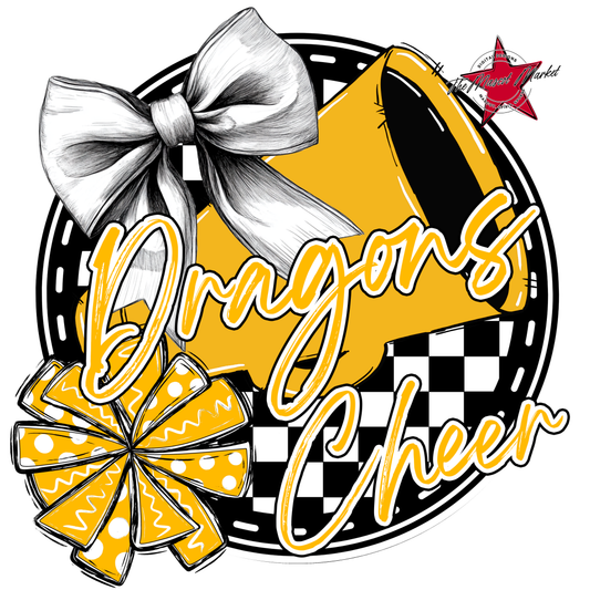 Dragons Circle Cheer Design-Yellow