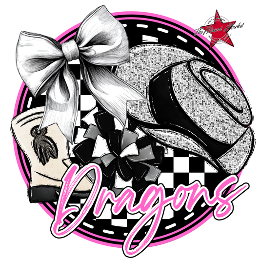 Dragons Circle Drillteam Design-Baby Pink