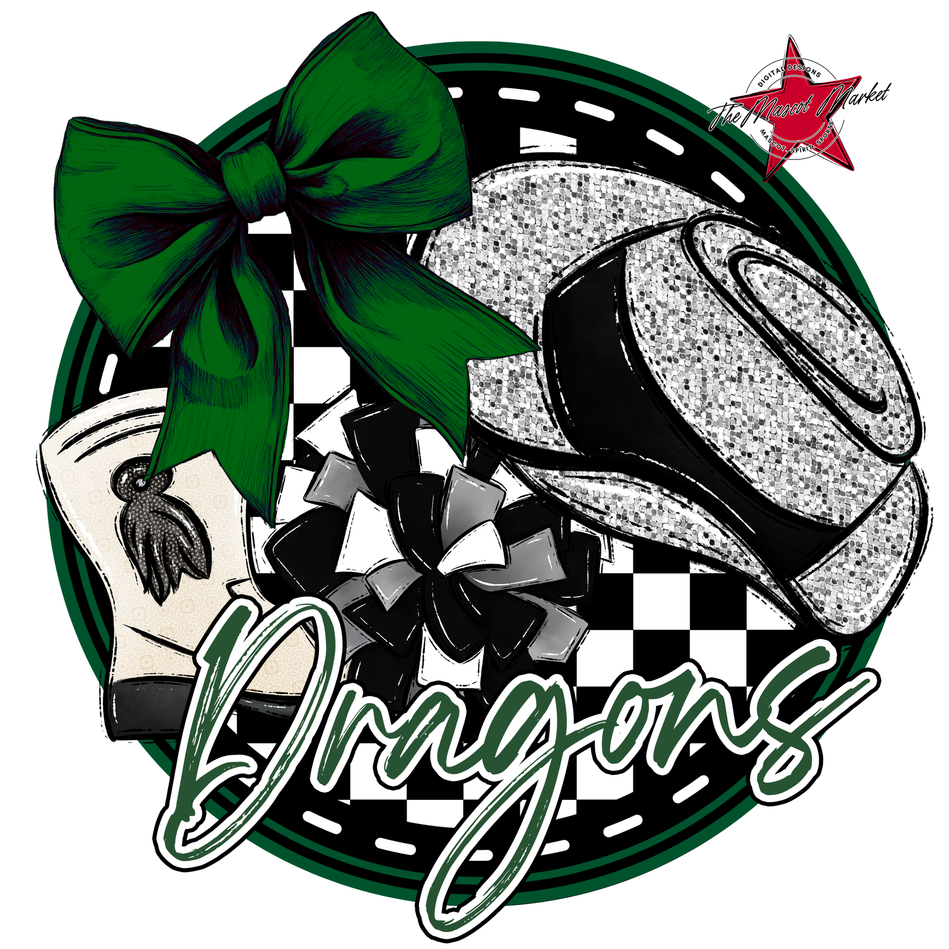 Dragons Circle Drillteam Design-Green