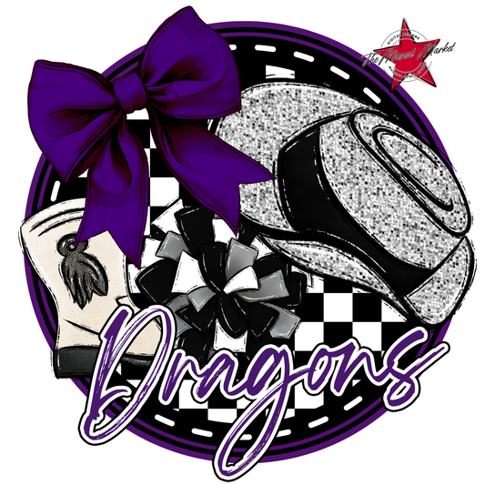 Dragons Circle Drillteam Design-Purple