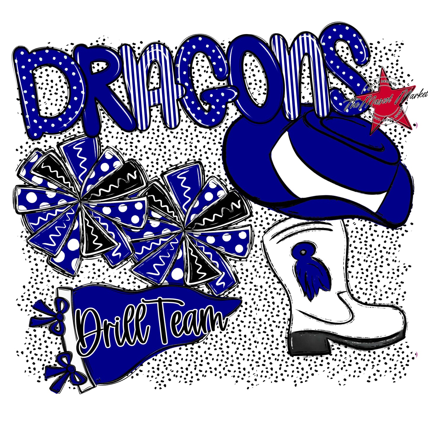 Dragons Drillteam Spirit-Blue