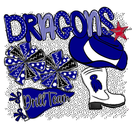 Dragons Drillteam Spirit-Blue