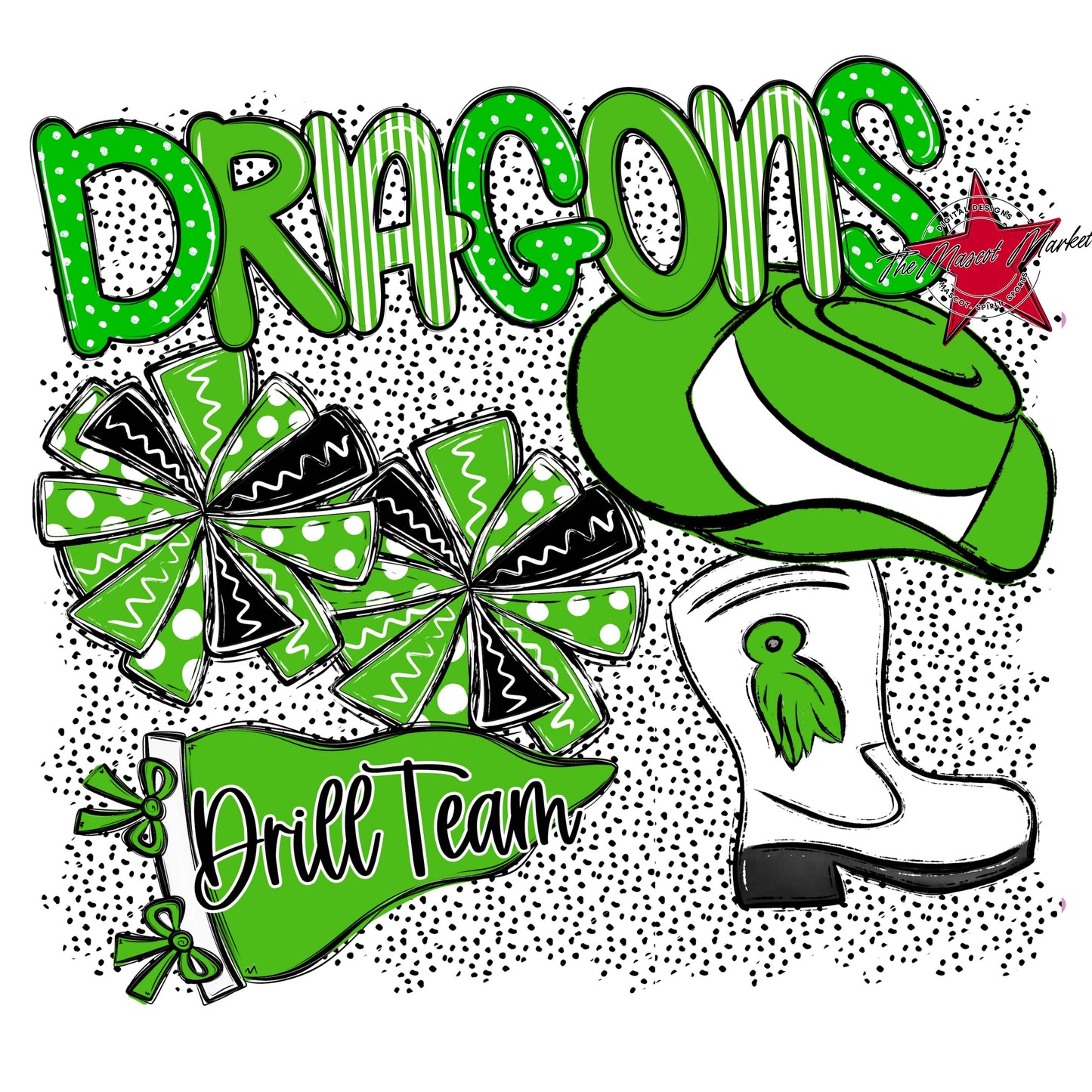 Dragons Drillteam Spirit-Bright Green