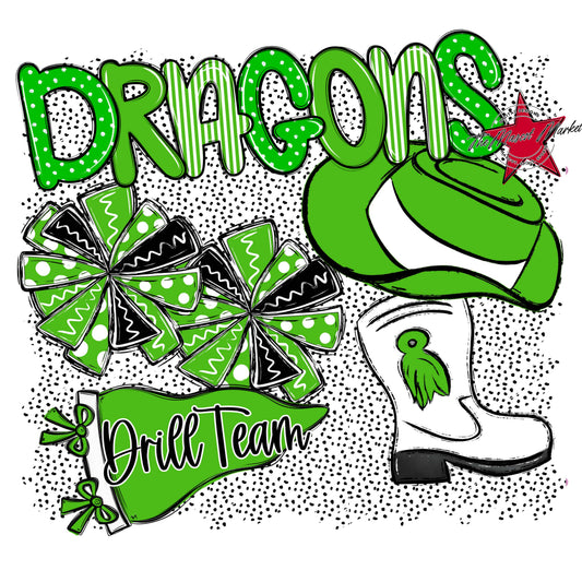 Dragons Drillteam Spirit-Bright Green