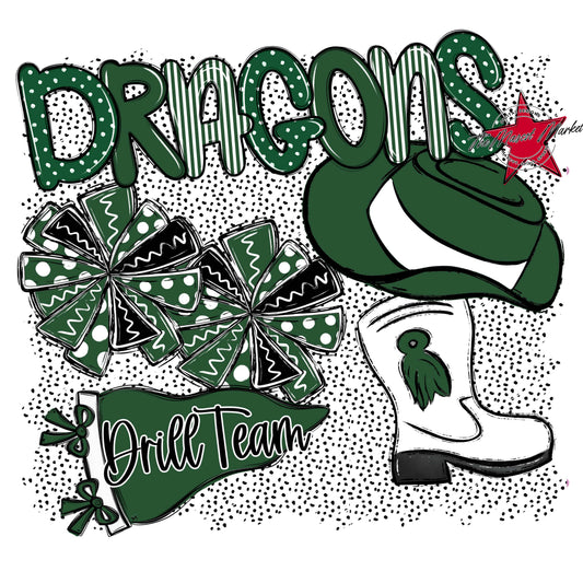 Dragons Drillteam Spirit-Green