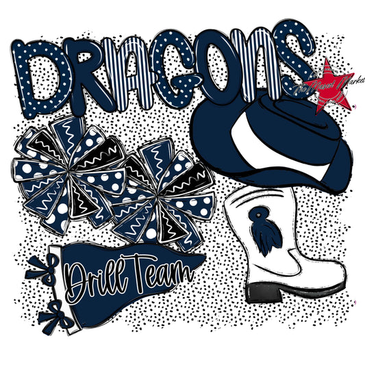 Dragons Drillteam Spirit-Navy