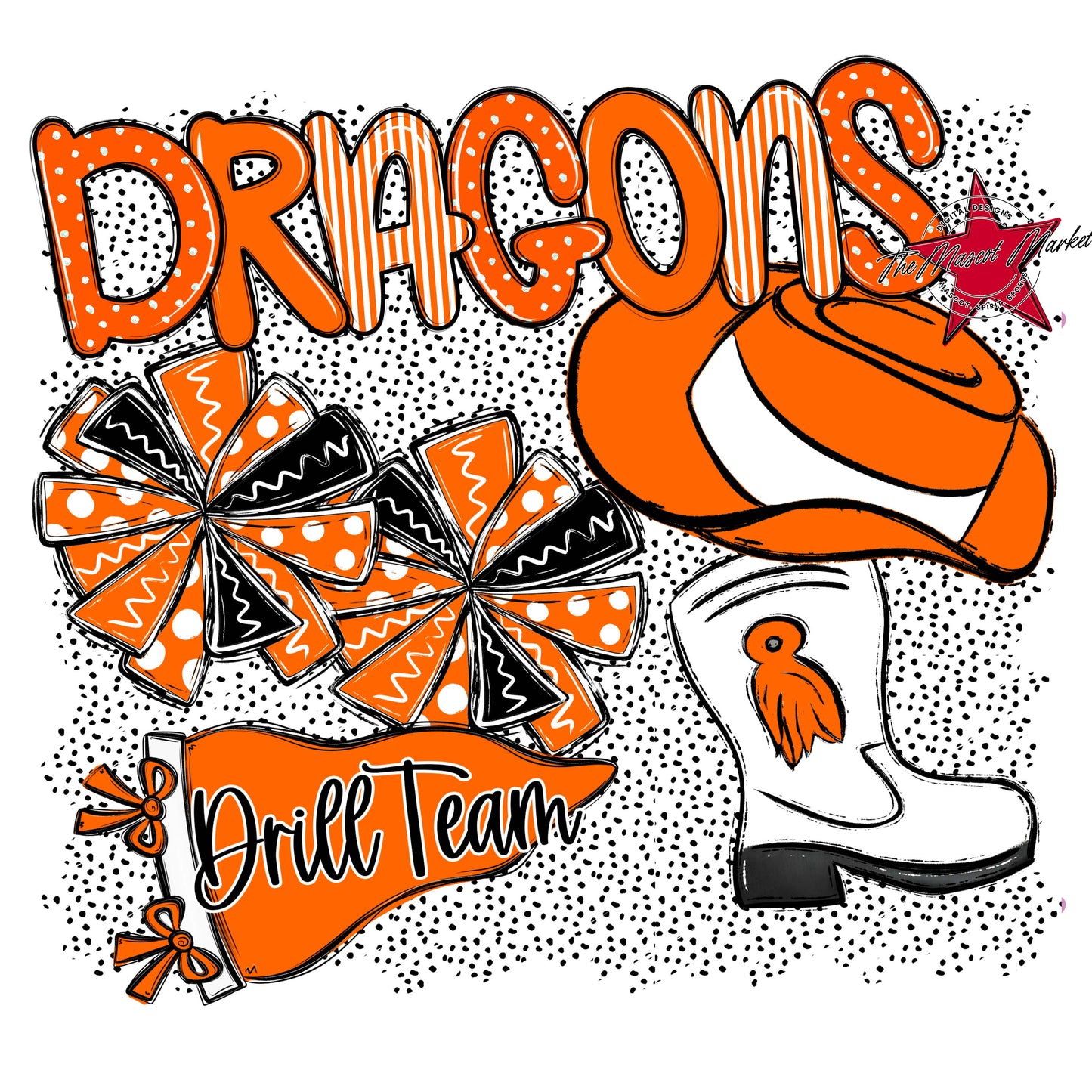 Dragons Drillteam Spirit-Orange