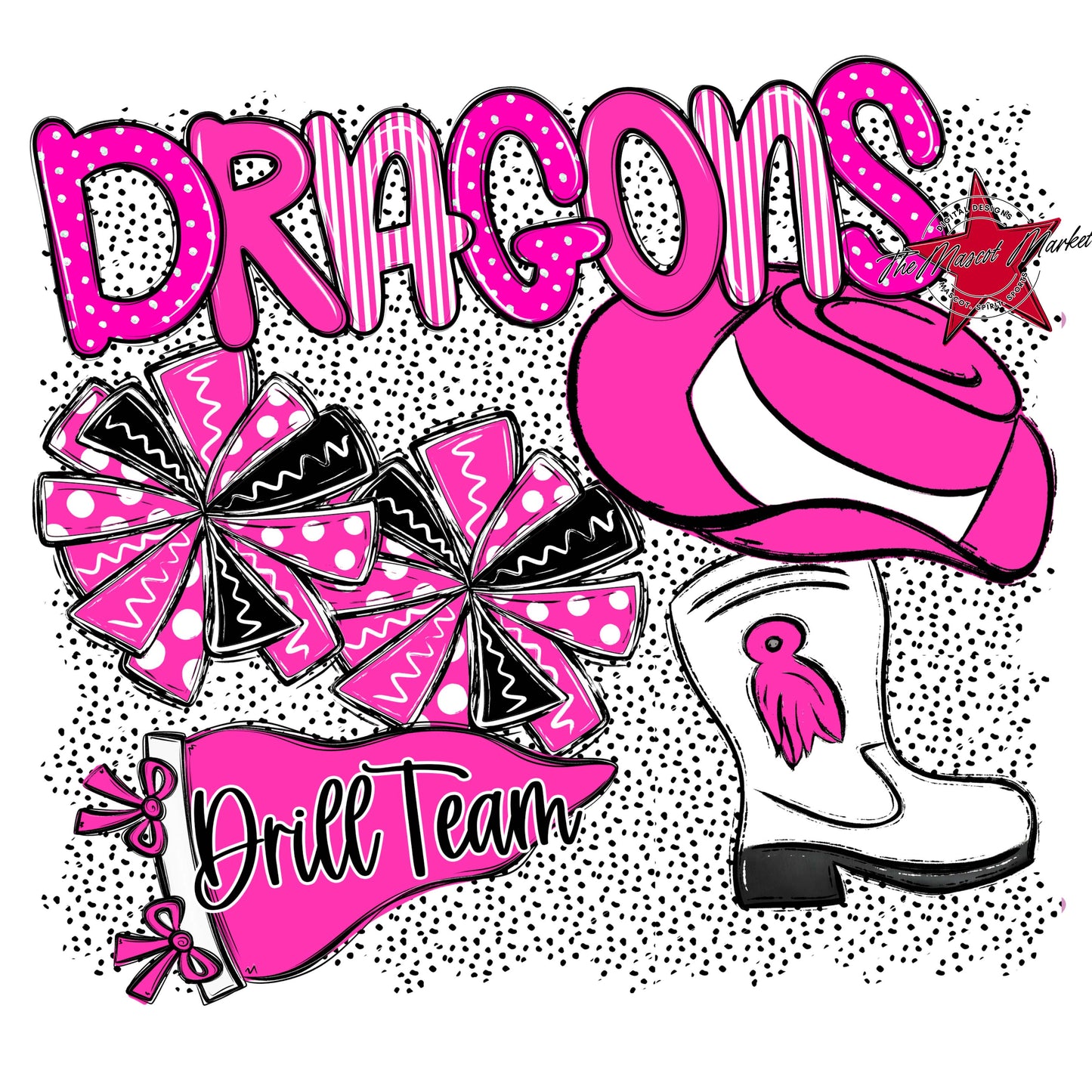 Dragons Drillteam Spirit-Pink