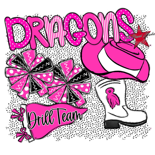 Dragons Drillteam Spirit-Pink