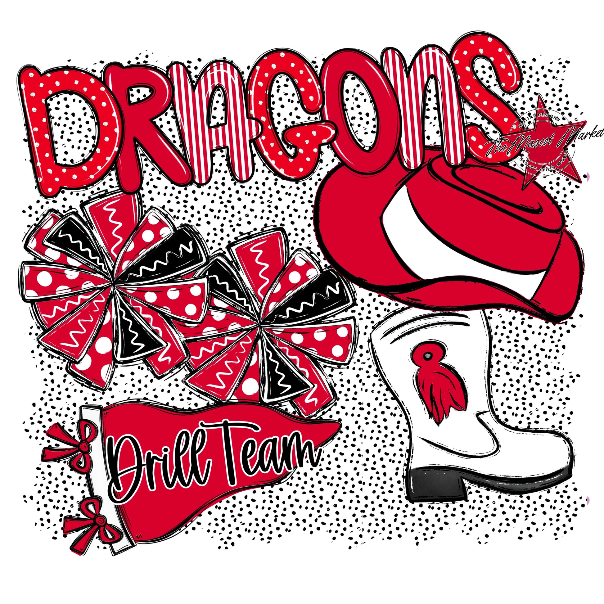 Dragons Drillteam Spirit-Red